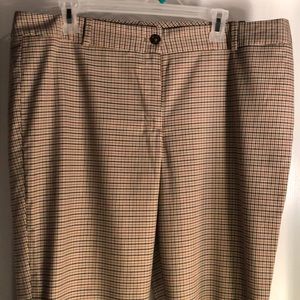 Talbots Checkered Pants in Tan and Black